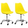 vidaXL Chaises &agrave; manger lot de 2 jaune similicuir