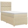 vidaXL Lit boxspring avec matelas Bleu 100 x 200 cm Tissu