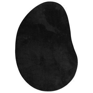 vidaXL Tapis Noir 100 x 200 cm Polyester