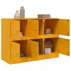 vidaXL Buffet jaune moutarde 99x39x73 cm acier