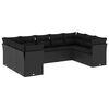 vidaXL Salon de jardin 9 pcs avec coussins noir r&eacute;sine tress&eacute;e