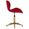 vidaXL Chaise pivotante de salle &agrave; manger Rouge bordeaux Velours