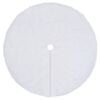 vidaXL Jupe de sapin de No&euml;l blanche 122 cm en fausse fourrure