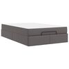 vidaXL Cadre de lit avec matelas avec matelas 2 pcs Gris PVC