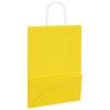 vidaXL Sacs en papier 250 pcs avec poign&eacute;es jaune 26x12x35 cm
