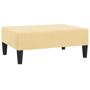 vidaXL Repose-pied Cr&egrave;me 78x56x32 cm Velours