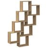 vidaXL &Eacute;tag&egrave;re murale en forme de cube ch&ecirc;ne artisanal 90x15x119,5 cm