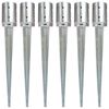 vidaXL Piquets au sol 6 pcs Argenté 10x76 cm Acier galvanisé