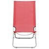vidaXL Chaises de plage pliables lot de 2 Rouge Tissu