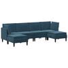 vidaXL Ensemble de meubles pour le salon 6 pc Bleu Velours