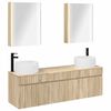 vidaXL Ensemble d'armoire de salle de bain 5 pcs Ch&ecirc;ne Sonoma