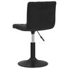 vidaXL Chaise pivotante de salle &agrave; manger Noir Velours