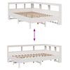 vidaXL Lit biblioth&egrave;que sans matelas blanc 120x190 cm bois pin massif