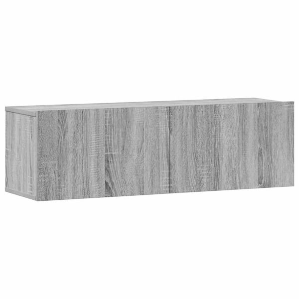vidaXL Ensemble de meubles TV 3 pcs Sonoma gris Bois d'ing&eacute;nierie