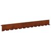 vidaXL Bordure de Pelouse 10 pc 102 x 10 x 4 cm Acier Rouill&eacute;