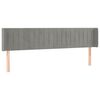 vidaXL T&ecirc;te de lit avec oreilles Gris clair 183x16x78/88 cm Velours
