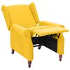 vidaXL Fauteuil inclinable Jaune Tissu