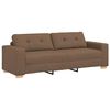 vidaXL | Sofa 3 places | avec coussin Marron tissu