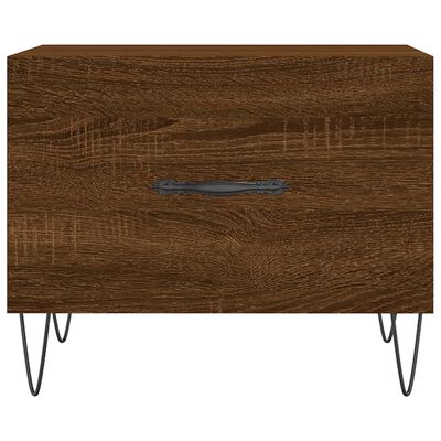 vidaXL Table basse Chêne marron 50x50x40 cm Bois d'ingénierie