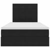 vidaXL Lit avec rangement et matelas Noir 120 x 190 cm Velours