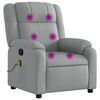 vidaXL Fauteuil de massage inclinable gris clair tissu