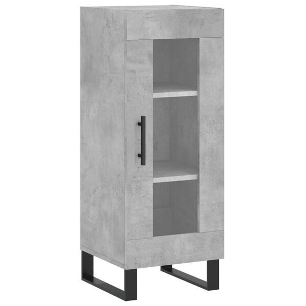 vidaXL Buffet Gris b&eacute;ton 34,5x34x90 cm Bois d'ing&eacute;nierie