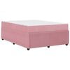 vidaXL Cadre de lit avec matelas Rose 140 x 200 cm tissu