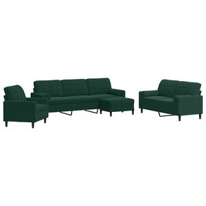vidaXL Ensemble de canap&eacute;s 4 pcs avec coussins et traversins velours