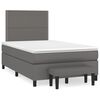 vidaXL Sommier &agrave; lattes de lit avec matelas gris 120x190 cm similicuir