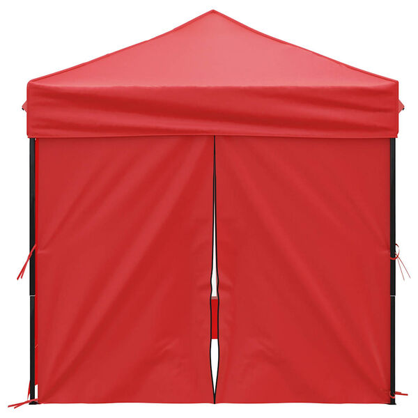 vidaXL Tente de r&eacute;ception pliable avec parois Rouge 2x2 m
