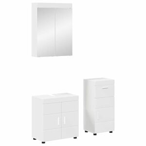 vidaXL Ensemble de mobilier de salle de bain TULUM 3 pc Blanc