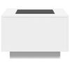 vidaXL Table basse avec LED blanc 60x60x40 cm bois d'ingénierie