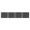 vidaXL Ensemble de panneau de cl&ocirc;ture WPC 699x146 cm Gris
