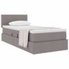 vidaXL Lit avec rangement et matelas avec matelas Taupe 90 x 190 cm