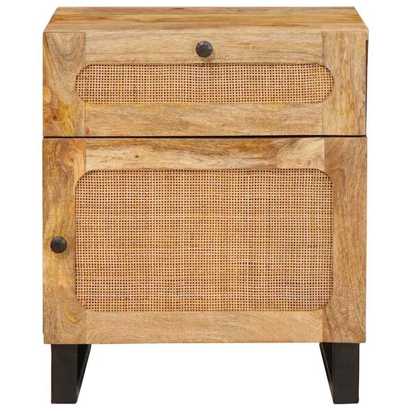 vidaXL Cabinet de chevet Naturel 50 x 33 x 60 cm Bois de mangue massif