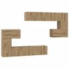 vidaXL Unites TV Montage mural 4 pcs Ch&ecirc;ne artisanal Bois d'ing&eacute;nierie