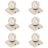 vidaXL Bouchons de poteau 6 pcs Globe final Acier inoxydable 71x71 mm