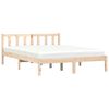 vidaXL Cadre de lit Naturel 152 x 203 cm Bois de Pin Massif