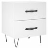 vidaXL Tables de chevet 2 pcs blanc 40x35x47,5 cm bois d&rsquo;ing&eacute;nierie