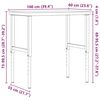 vidaXL &Eacute;tabli 100x60x(73-99,5) cm bois de ch&ecirc;ne massif rectangulaire
