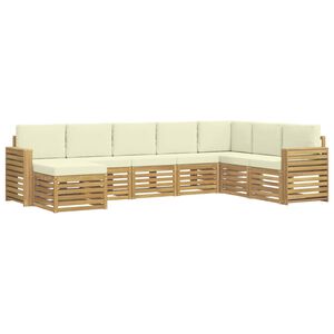 vidaXL Ensemble de canap&eacute;s d'ext&eacute;rieur 8 pc Blanc et cr&egrave;me Polyester