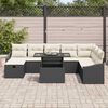 vidaXL Ensemble de canap&eacute; de jardin avec coussin 9 pcs Noir Poly rotin