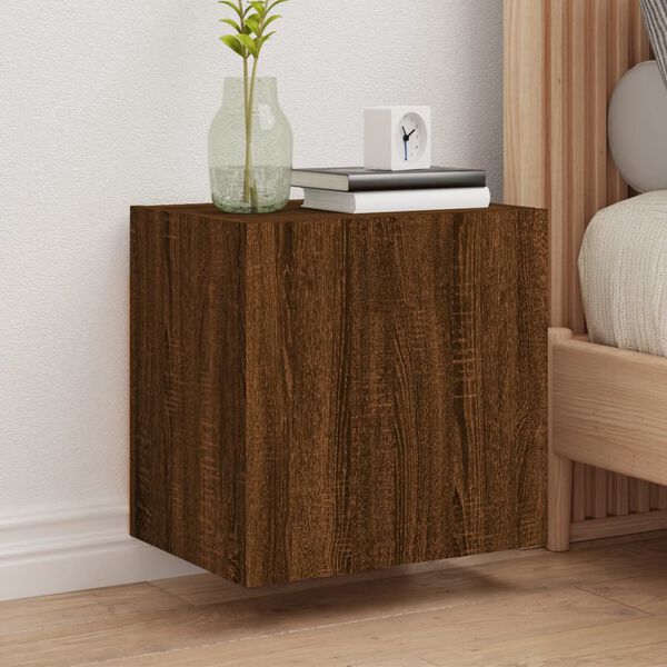 vidaXL Meuble TV mural ch&ecirc;ne marron 40,5x30x40 cm bois d'ing&eacute;nierie