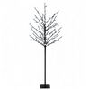vidaXL Sapin de No&euml;l &agrave; boules LED Noir 18 x 18 x 120 cm Acier 150 LED