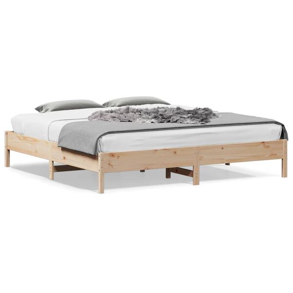 vidaXL Cadre de lit sans matelas 200x200 cm bois massif de pin