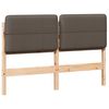 vidaXL T&ecirc;te de lit capitonn&eacute;e Marron et Taupe 140 cm Pin massif