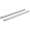 vidaXL Tige de placard 2 pcs Argent&eacute; 472 x 15 x 29 mm