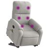 vidaXL Fauteuil inclinable de massage gris clair tissu microfibre
