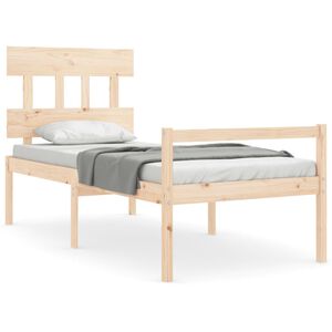 vidaXL Lit pour personne &acirc;g&eacute;e sans matelas bois massif