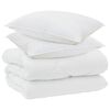 vidaXL Duvet d'hiver avec oreiller 3 pi&egrave;ces Blanc Microfibre